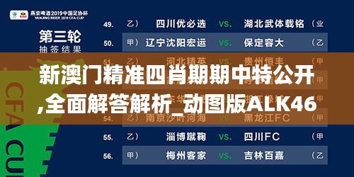 新澳門精準(zhǔn)四肖期期中特公開,全面解答解析_動圖版ALK463.12