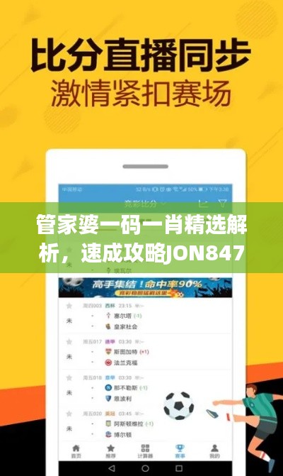 管家婆一碼一肖精選解析，速成攻略JON847.89