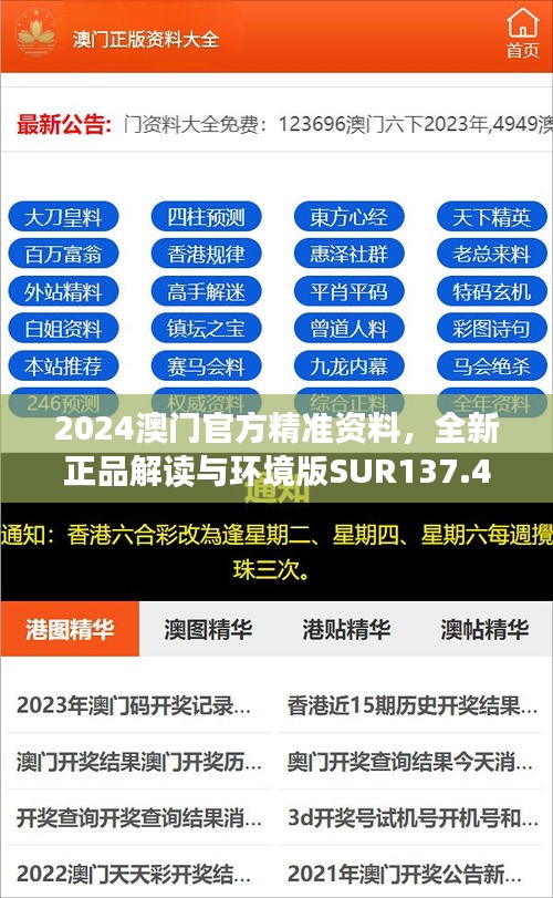 2024澳門官方精準資料，全新正品解讀與環(huán)境版SUR137.47版