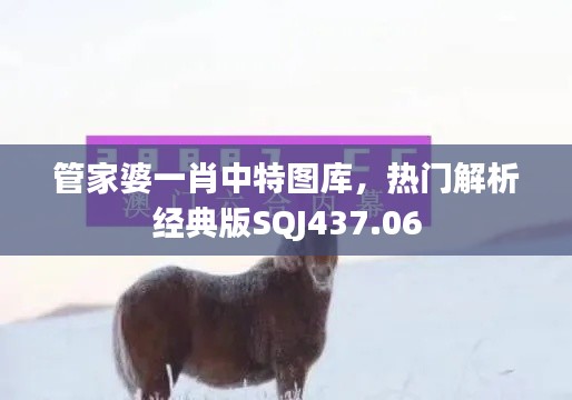 管家婆一肖中特圖庫(kù)，熱門(mén)解析經(jīng)典版SQJ437.06