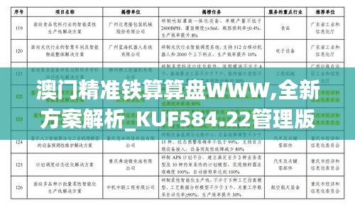 澳門精準鐵算算盤WWW,全新方案解析_KUF584.22管理版