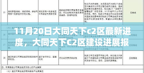 大同天下C2區(qū)建設(shè)最新進(jìn)度報告（11月20日更新），細(xì)節(jié)揭秘與進(jìn)展解讀