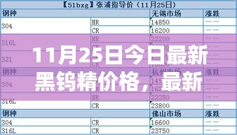 11月25日黑鎢精最新價(jià)格指南，查詢(xún)方法與精準(zhǔn)報(bào)價(jià)獲取