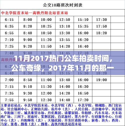 2017年11月公車拍賣風(fēng)云，奇緣時刻