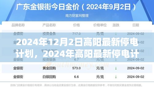 高陽最新停電計劃通知，2024年停電安排詳解