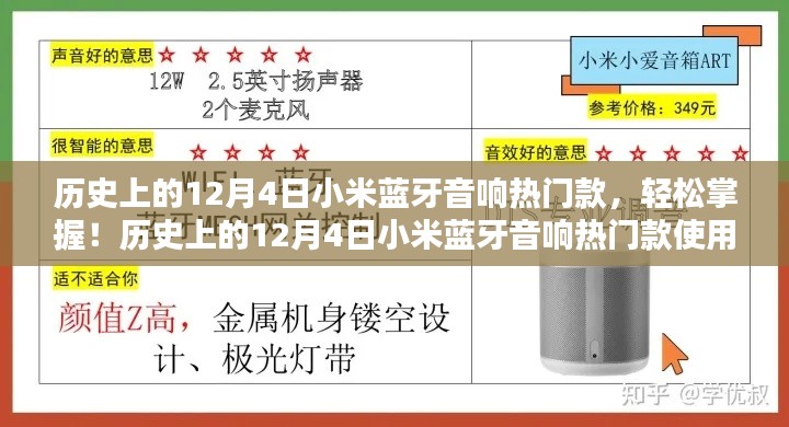 歷史上的12月4日小米藍(lán)牙音響熱門(mén)款，輕松掌握與使用指南