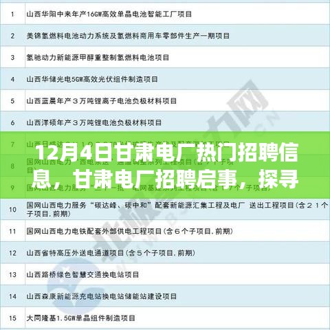 甘肅電廠招聘啟事，探尋自然美景之旅，尋找內(nèi)心的寧?kù)o與平和