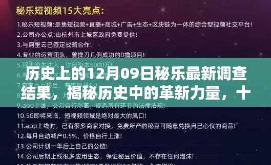 揭秘歷史革新力量，十二月九日秘樂最新科技產(chǎn)品深度解析與調(diào)查揭秘