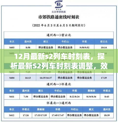 最新S2列車時刻表調整解析，效率與便利的權衡之道