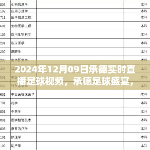 承德足球盛宴，實(shí)時(shí)直播足球視頻解析（日期，2024年12月09日）