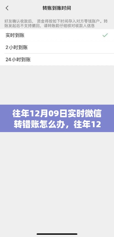 往年12月09日微信轉(zhuǎn)賬出錯應(yīng)對指南，實時策略與建議